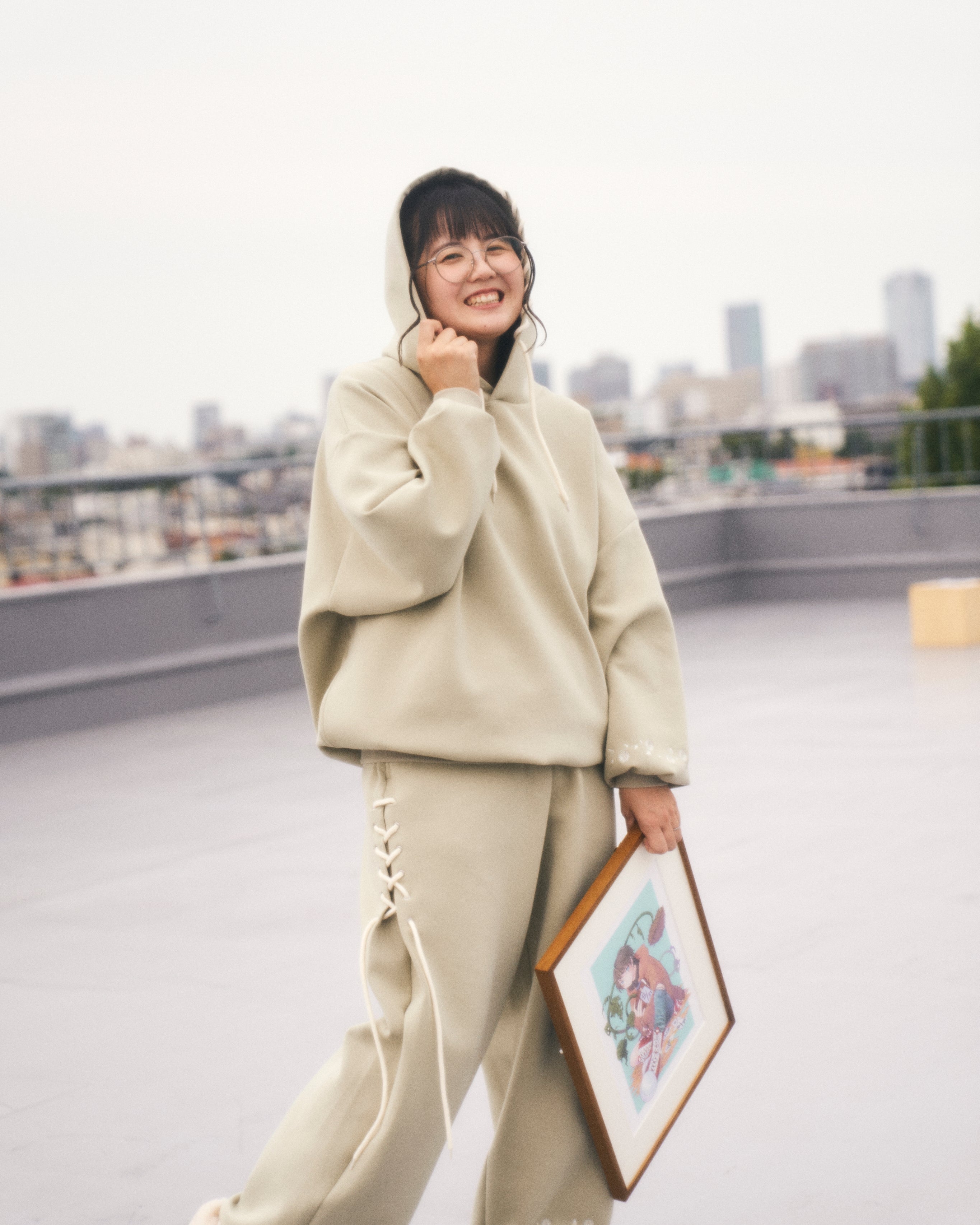 最終値下）新品未使用　ウノア　unoa ジョガーパンツ　ライトベージュ　S 最終値下）新品未使用 ウノア unoa ジョガーパンツ ライトベージュ S