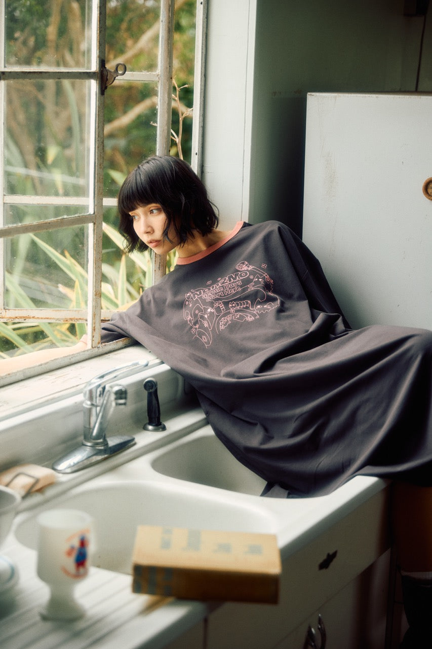 受注販売】輪切りねこTシャツワンピ – Nan2Mo